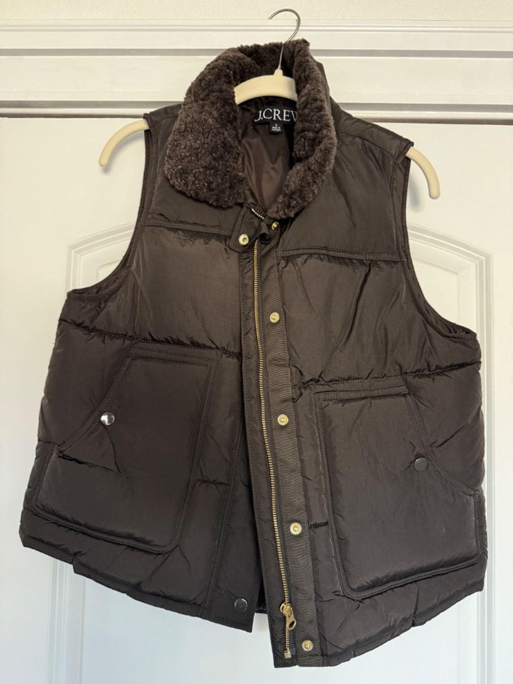 J Crew Puffer vest with PrimaLoft - Mossy Brown - Small - Picture 2 of 7